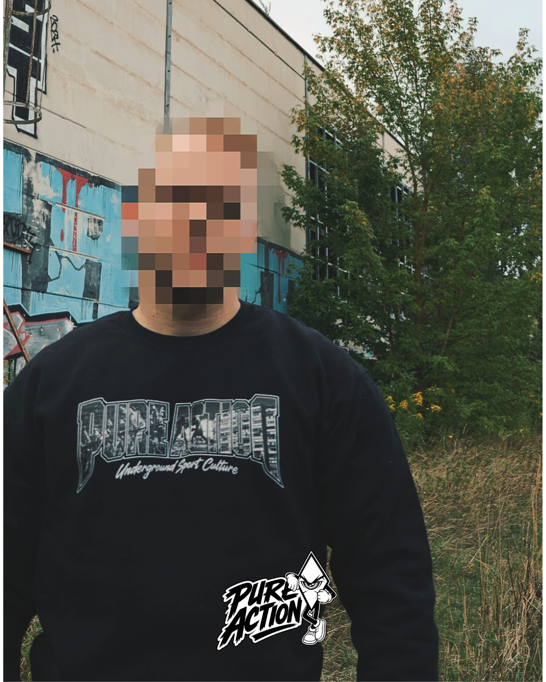 Pure Action - Underground Crewneck black